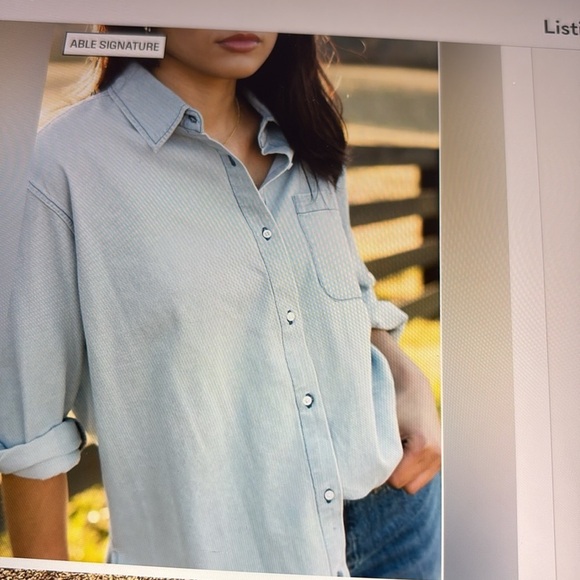 Able Harris Oversized Button Down Shirt M - Picture 1 of 11